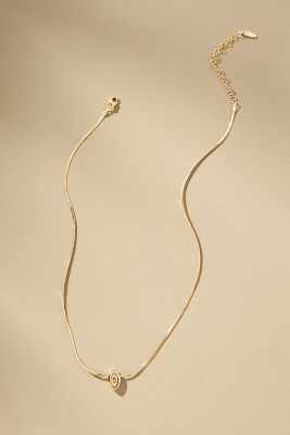 Shop By Anthropologie Single Marquise Pendant Necklace In Gold