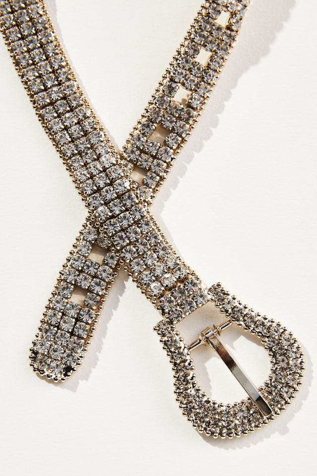 Crystal Belt Choker Necklace #1
