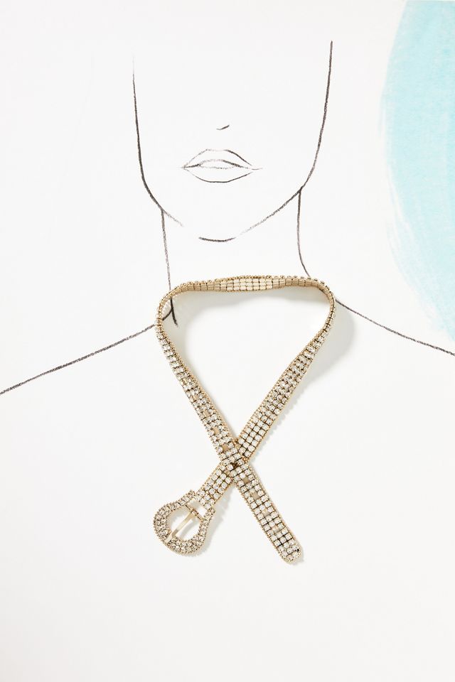Crystal Belt Choker Necklace #2