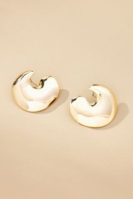Shop By Anthropologie Shiny Abstract Hoop Earrings In Gold