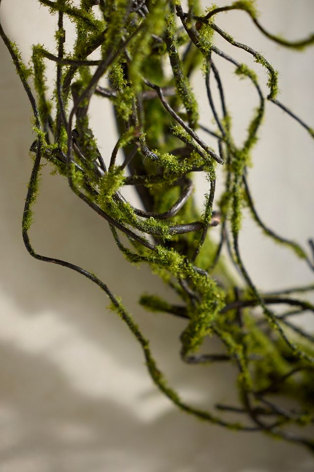 Faux Mossy Twig Wreath #1