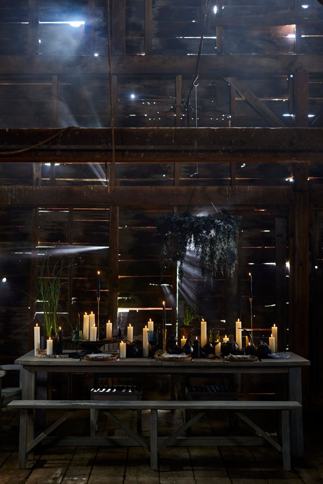 Cascading Black Boughs Chandelier #1