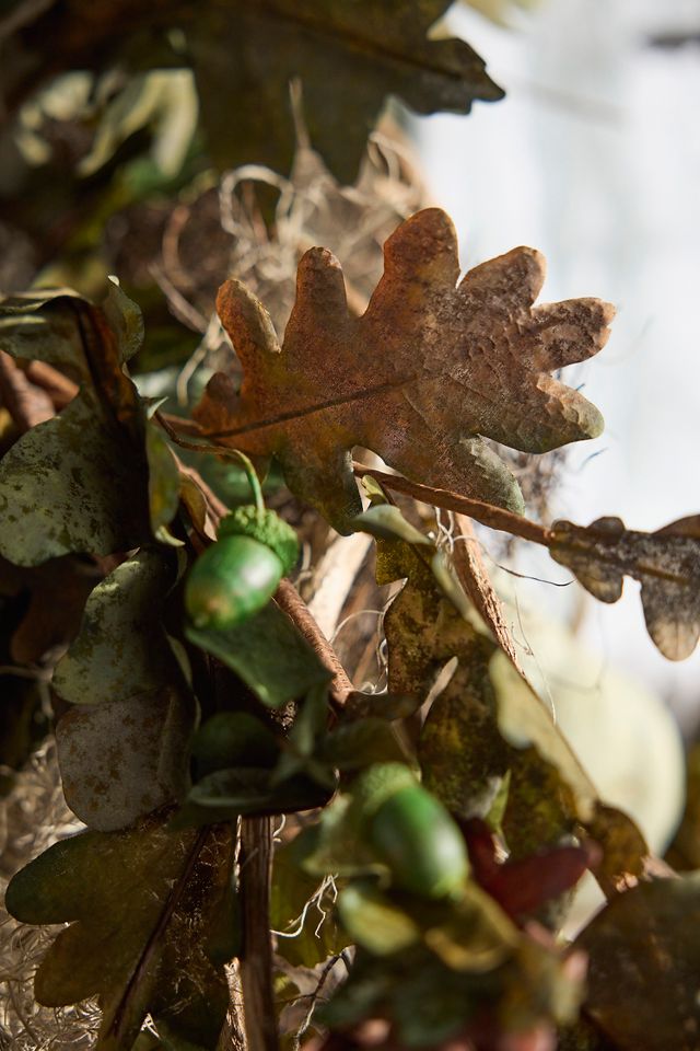 Faux Oak + Acorn Garland | Terrain