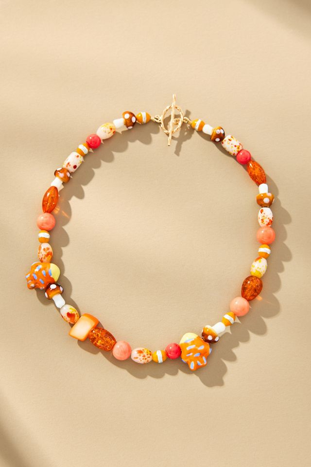 Galley Los Angeles Mixed Bead Summer Necklace Anthropologie