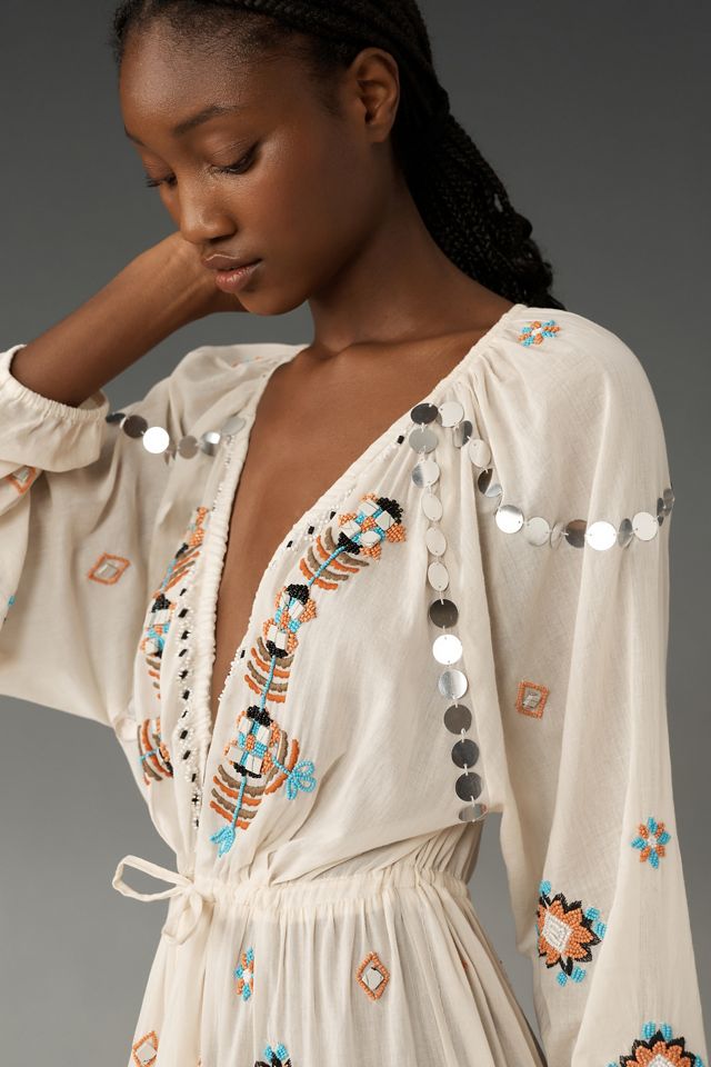 By Anthropologie Boho Embellished Kaftan #1