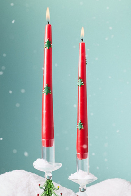 By Anthropologie Icon Holiday Taper Candles, Set Of 2