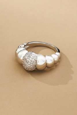 Shop By Anthropologie Pavé Ball Ring In Silver