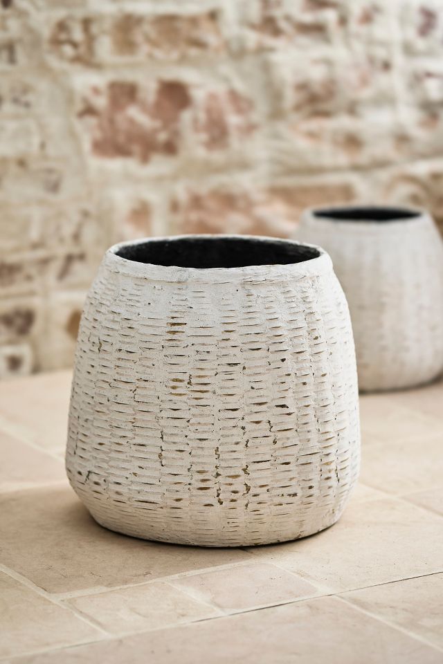 Bamboo + Fiber Jar Planter | AnthroLiving