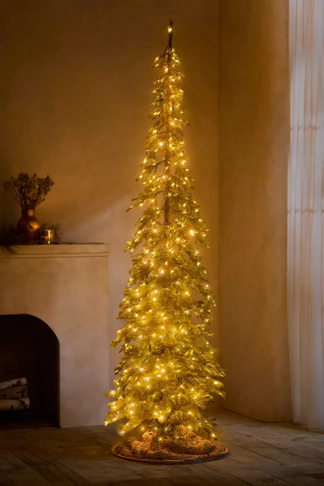 Faux Pre-Lit Alpine Fir