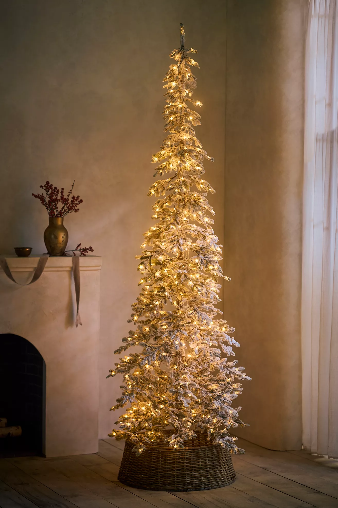 Terrain Artificial Flocked Pre-Lit Alpine Fir - thumbnail 7