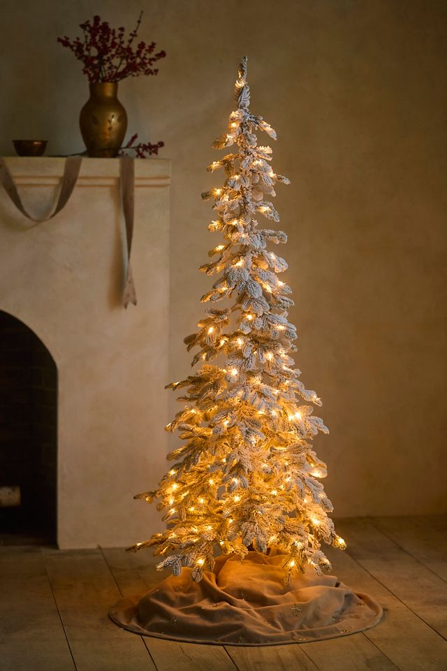 Faux Flocked Pre-Lit Alpine Fir #2