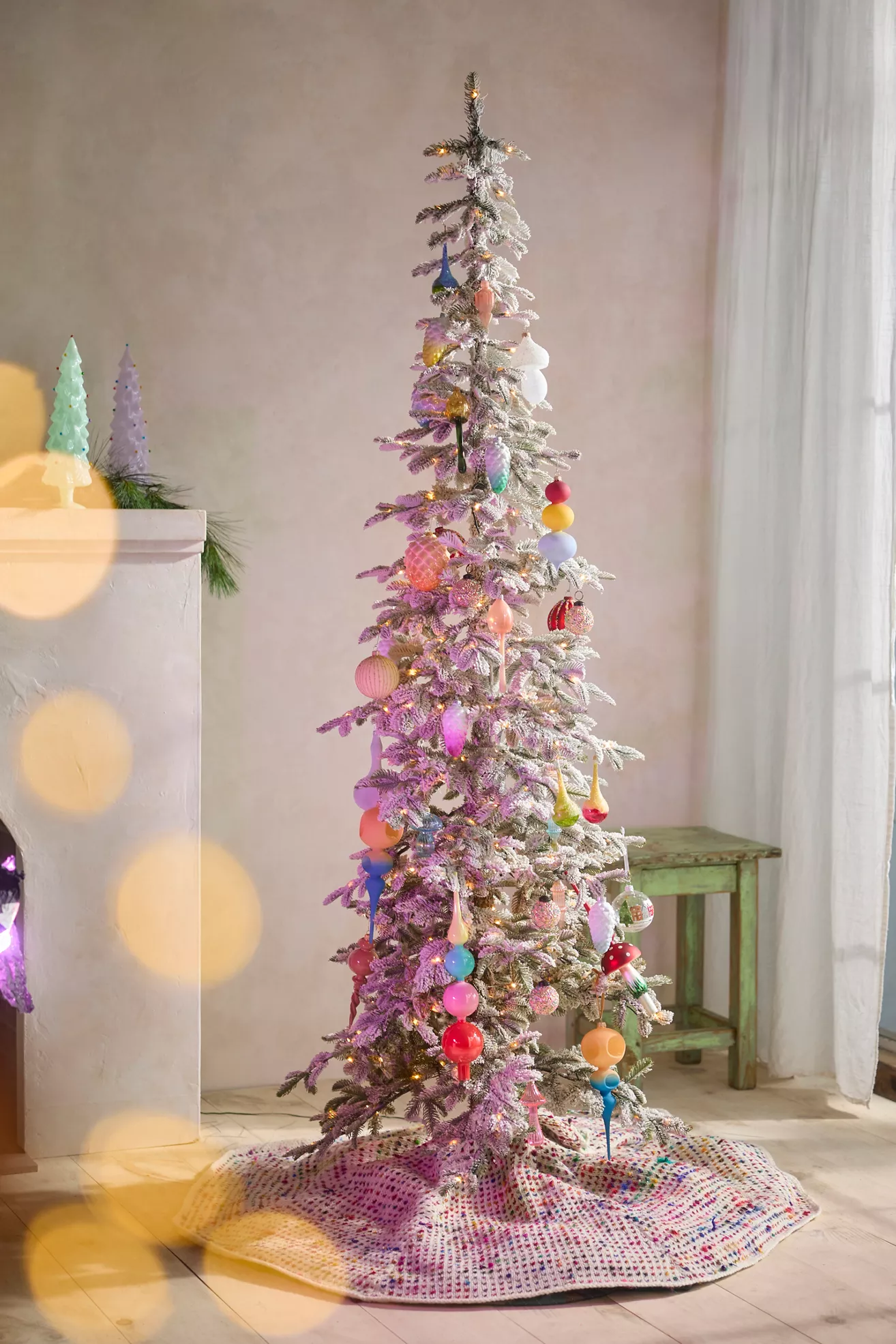 Terrain Artificial Flocked Pre-Lit Alpine Fir - thumbnail 2