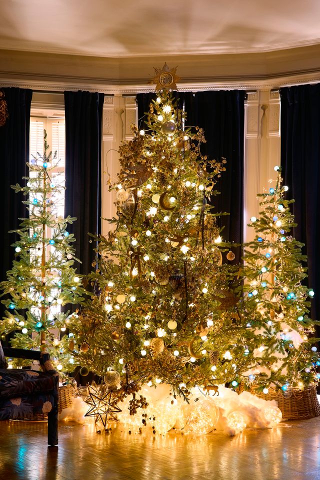 Faux Twinkling Pre-Lit Norway Spruce #5