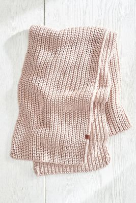 Shop Terrain Chunky Knit Scarf In Pink