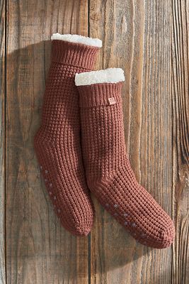 Terrain Cozy Waffle Socks, Women's In Red