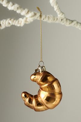 Croissant Glass Ornament