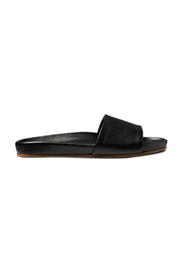 Beek Gallito Metallic Slide Sandal In Black