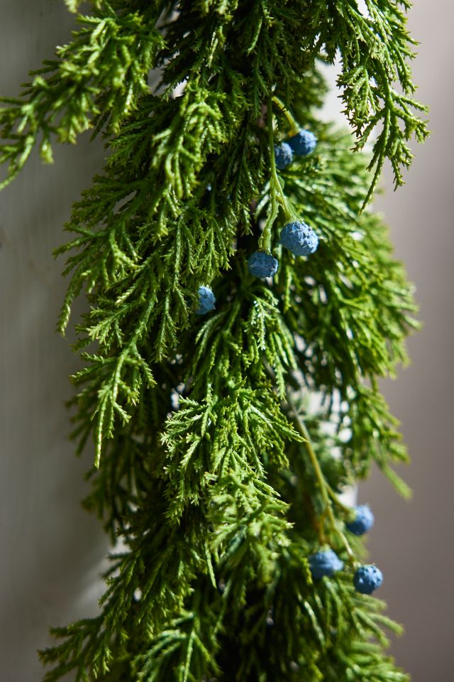 Faux Juniper Berry Garland | AnthroLiving