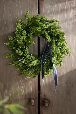 Faux Juniper Berry Wreath