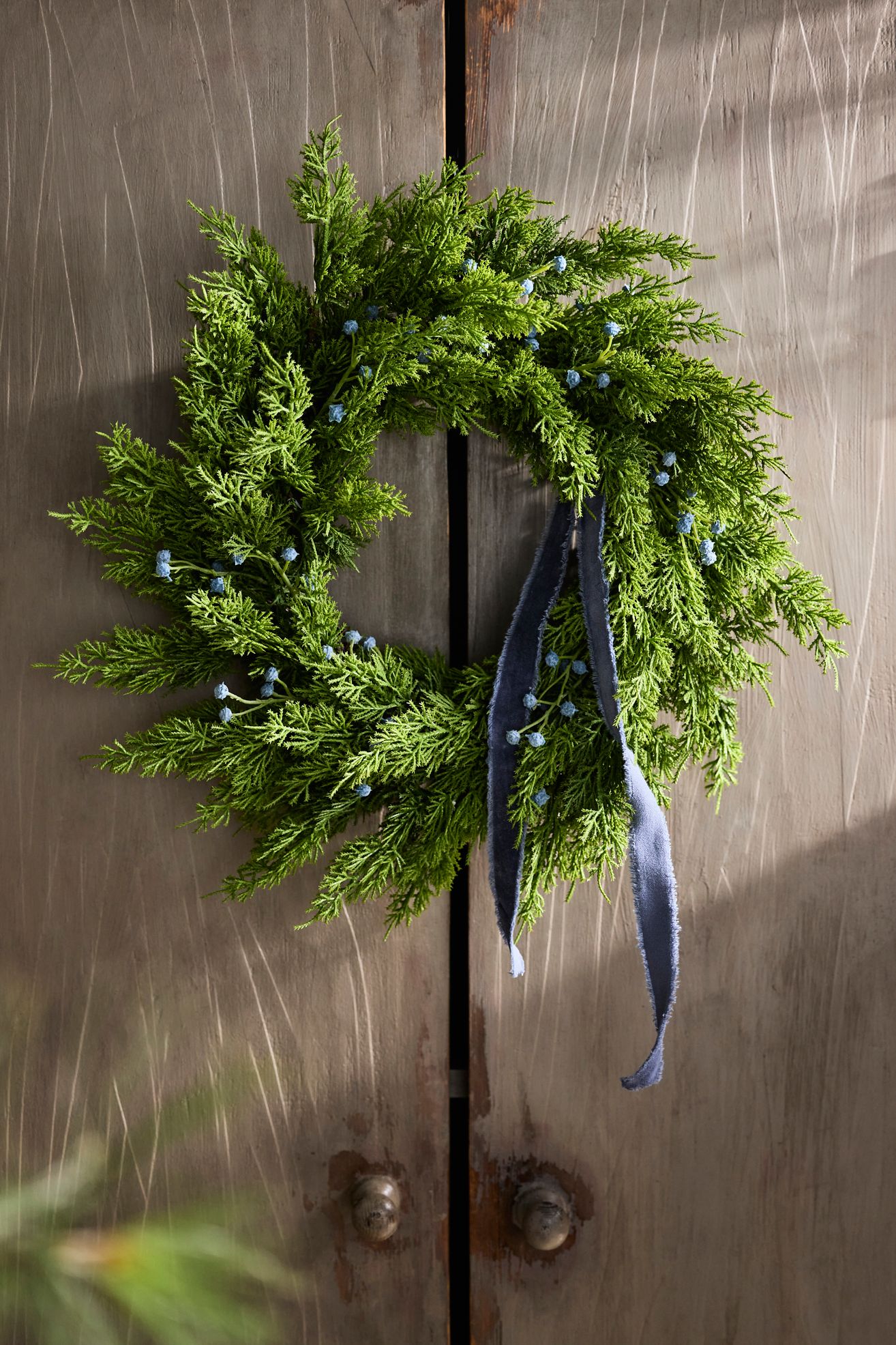Faux Juniper Berry Wreath - Multi, Standard, One Size