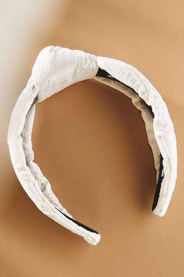 Lele Sadoughi Lace Knot Headband In White