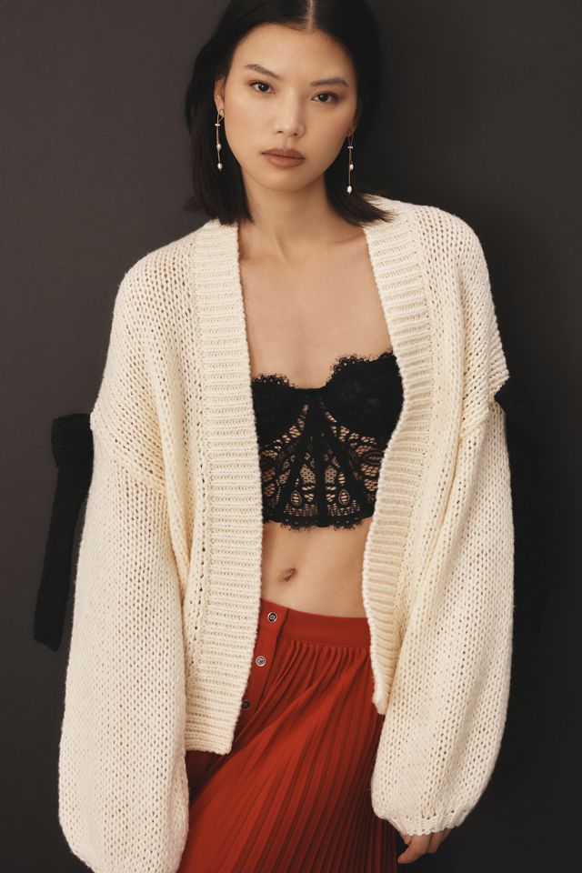 Maeve Chunky Bow Cardigan Sweater #2