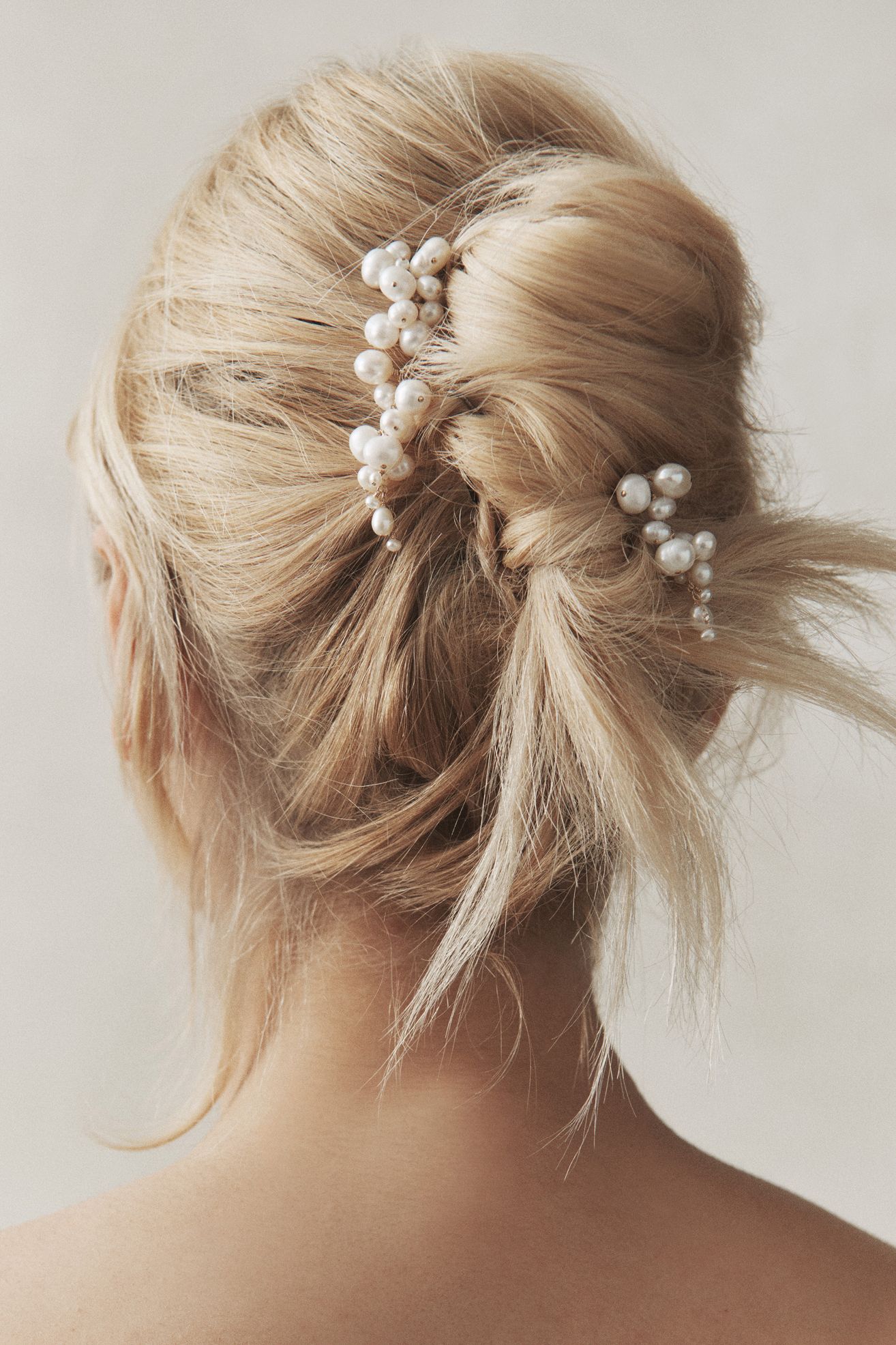 Cluster Pearl Hair Pins, Set of 5 - Pearl, Standard, One Size