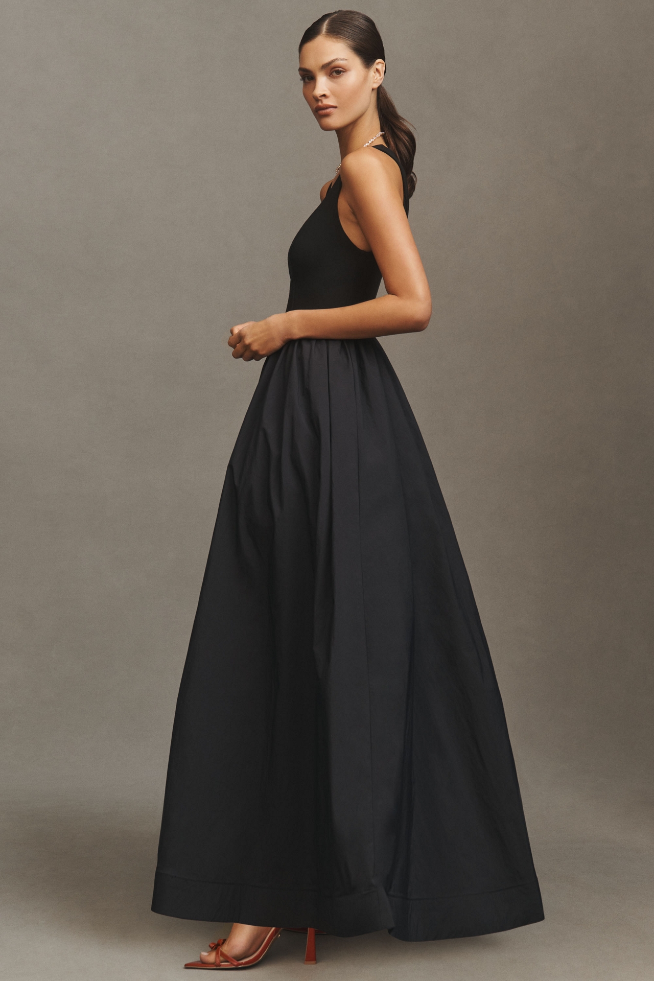 BHLDN Rita Scoop-Neck Fit & Flare Maxi Dress