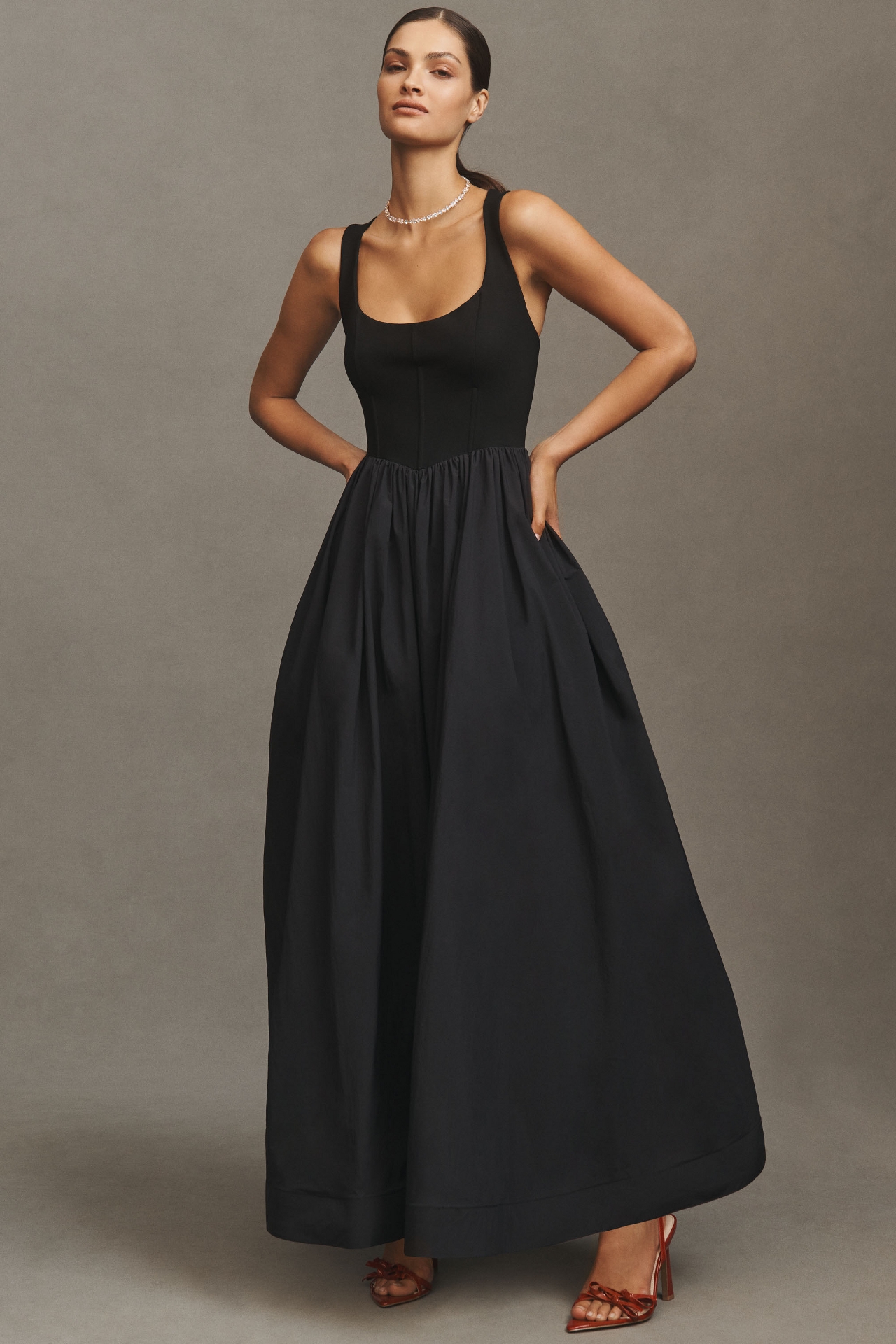 BHLDN Rita Scoop Neck Fit Flare Maxi Dress Bethesda Row