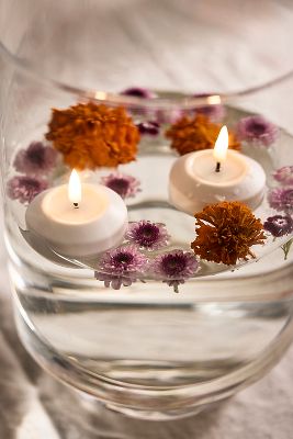 Shop Terrain Flameless Wax Floating Tea Lights, Set Of 2