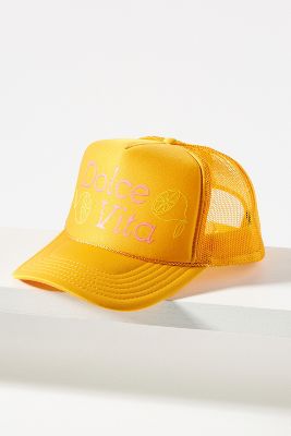 Shop Ascot + Hart Dolce Vita Trucker Hat In Gold
