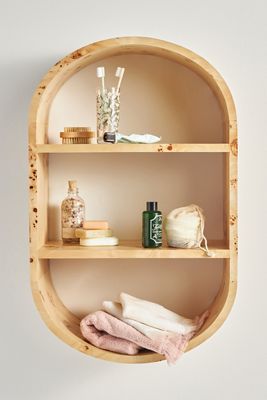 Tamara Burl Open Shelving Unit