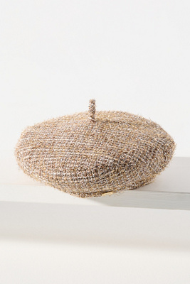 Eugenia Kim Carter Tweed Beret In Sand