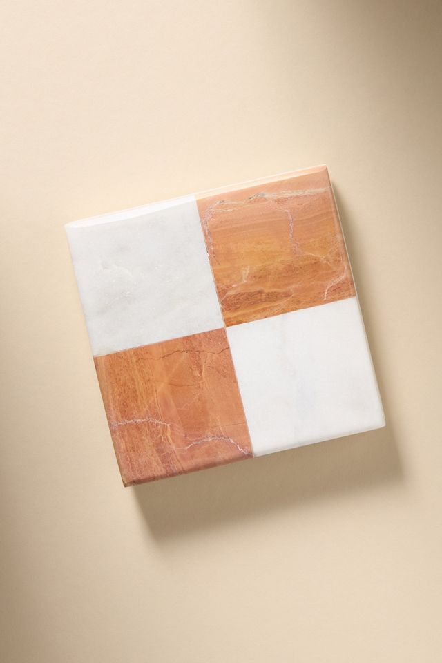Jolene Checkered Marble Coaster #1