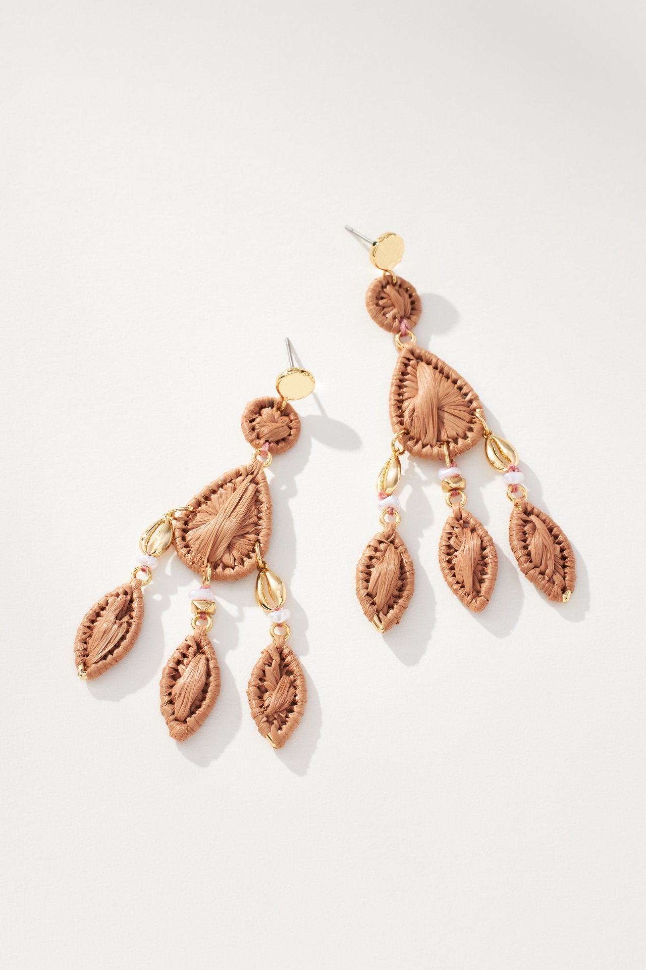 Raffia Chandelier Drop Earrings