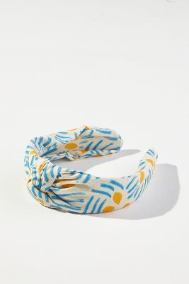 Shop By Anthropologie Everly Lemon Knot Headband In Blue