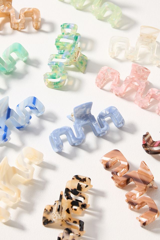 Pearlescent Hair Claw Clips, Set of 3 #1