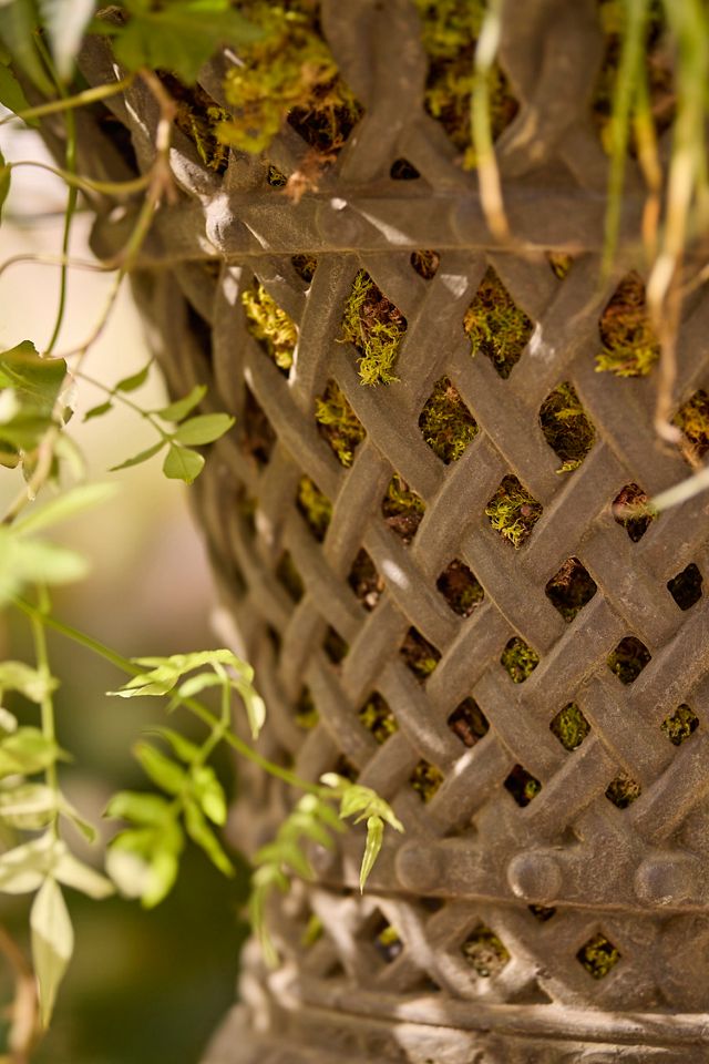 Cast Iron Lattice Urn #6