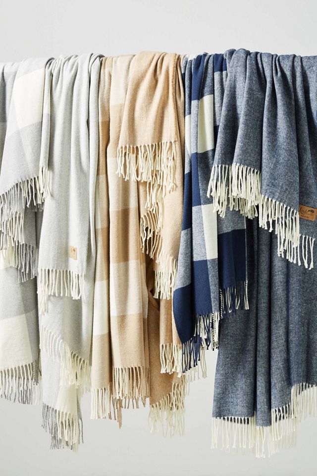 Solid Herringbone Throw Blanket #3