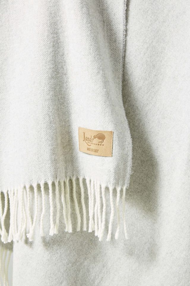 Solid Herringbone Throw Blanket #4