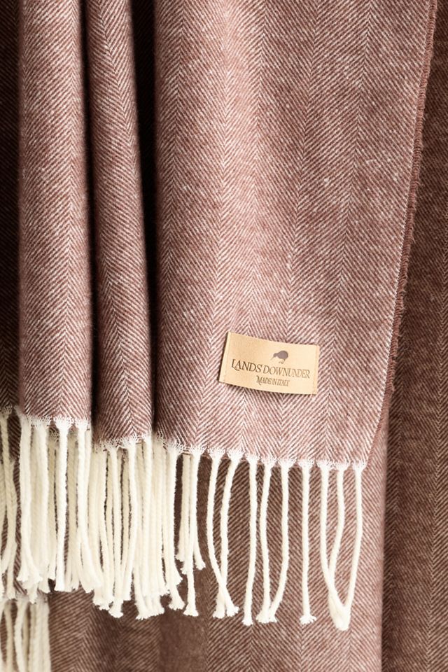 Solid Herringbone Throw Blanket #1