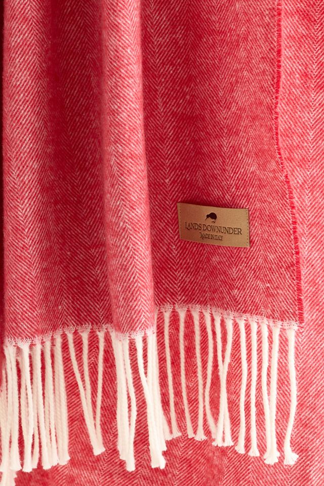 Solid Herringbone Throw Blanket #1