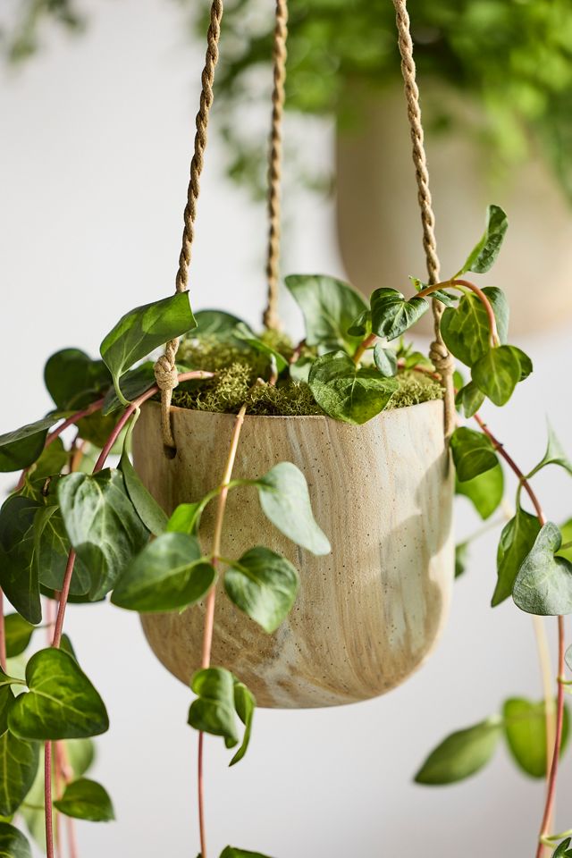 Hanging Marbled Ceramic Pot #3