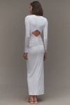katie may in a mood long-sleeve v-neck slim maxi dress In A Mood Gown