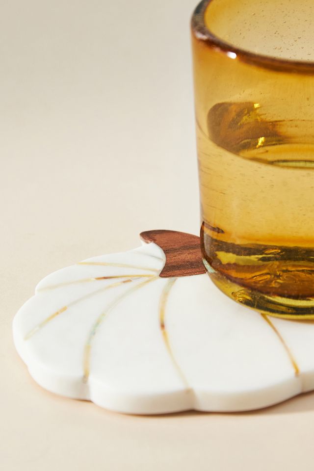 Marble Pumpkin Coaster #3