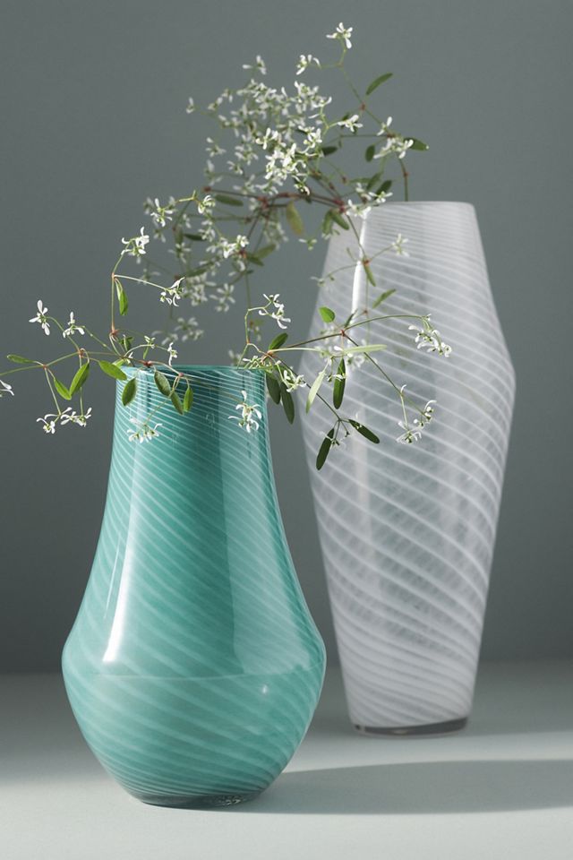 Mera Soda Lime Glass Swirl Vase #1