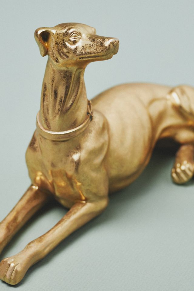 Gold Greyhound Dog Decorative Object #1
