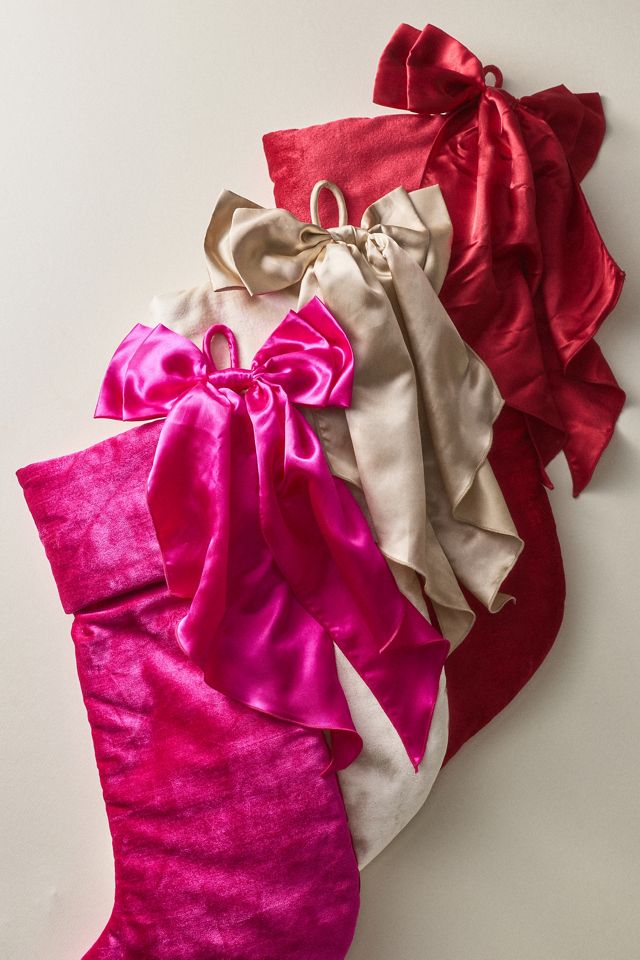 Velvet Bow Stocking #1