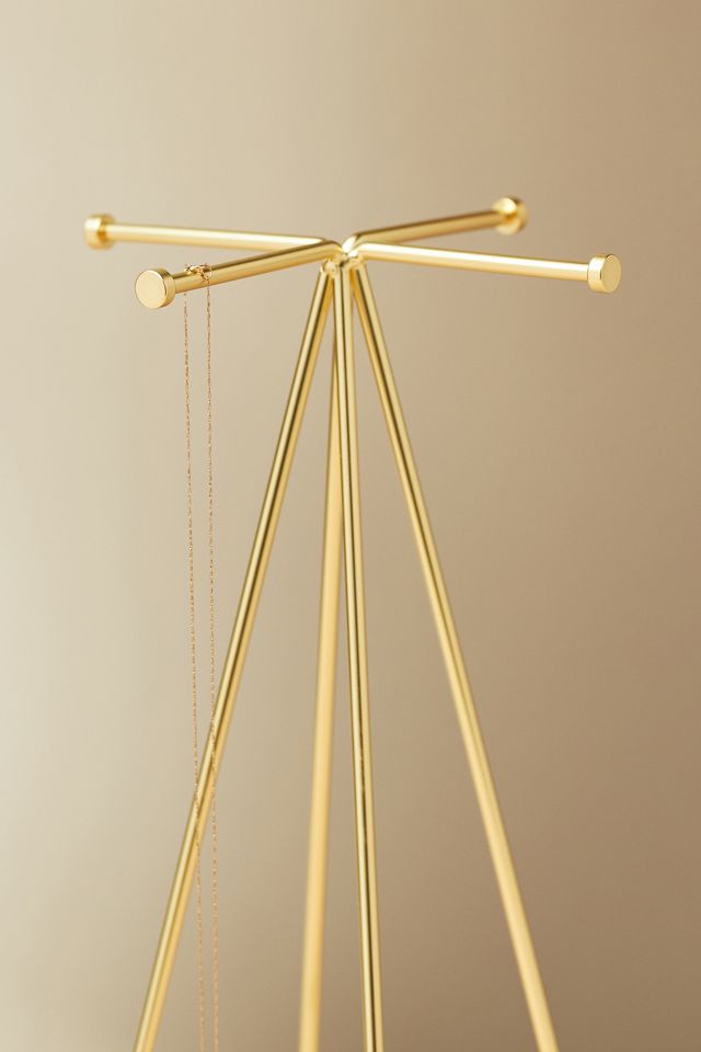 Prism Gold Metal Jewelry Stand #1