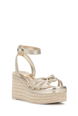 Vince Camuto Loressa Platform Wedge Sandal In Gold